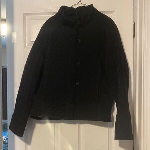 Calvin Klein Black Puffer Jacket Modern Cropped Design